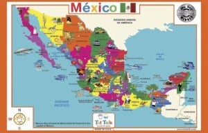 map of mexico for bilingual babies in los angeles
