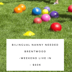 Spanish speaking weekend, nanny, angeles mannies, elite domestic staffing in LA, Bilingual Nanny Brentwood