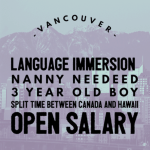 Vancouver Based Language Immersion Nanny, angeles mannies, male nannies, los angeles